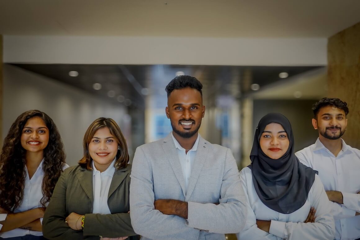 Group of smiling people